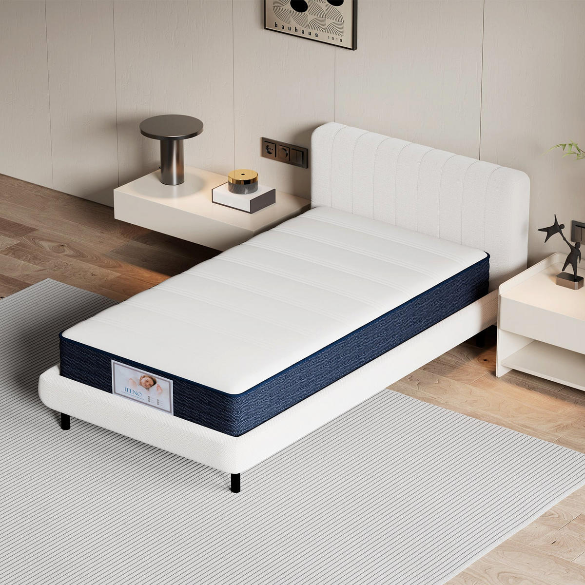 FEDERKERNMATRATZE komfortabel, 90/190 cm, Höhe ca.: 20 cm - Multicolor, Textil (90/190cm) - TEENO