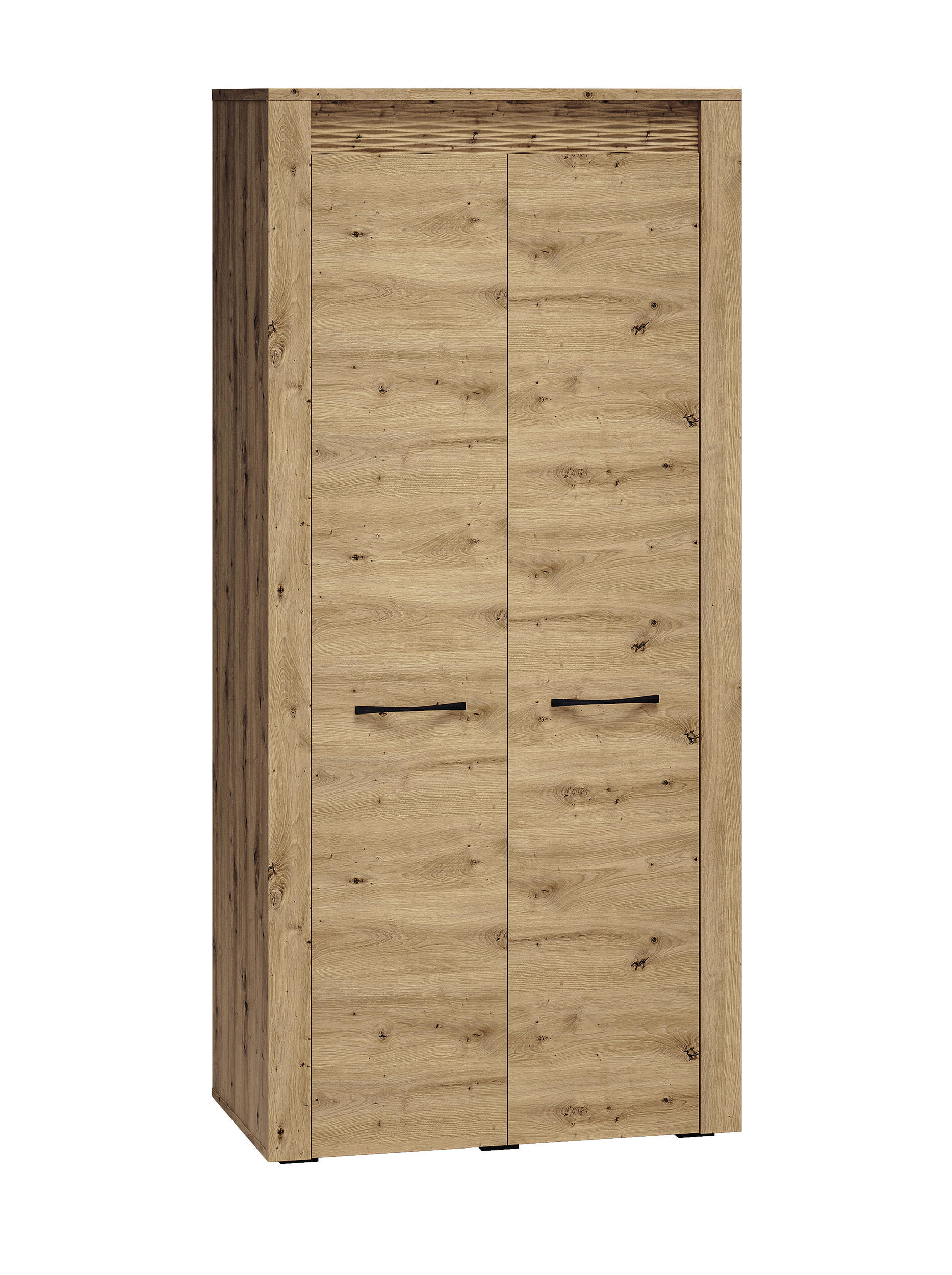 KLEIDERSCHRANK Artis Artisan Eiche 92 / 55 / 200cm - Eiche Artisan/Braun, Holz/Holzwerkstoff (92/200/55cm) - Feldmann-Wohnen