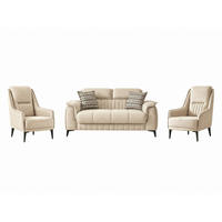 SITZGARNITUR Regina, Beige Stellvariante 2+1+1 - Beige, Holzwerkstoff/Kunststoff (178/85/95cm)