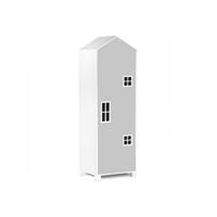 KINDERKLEIDERSCHRANK MIRUM mit Einlegeböden und Bar, Weiß/Grau - Weiß/Grau, Holz (57/172/45cm) - KONSIMO®