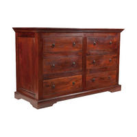 KOMMODE Akazie 145x58x90 nougat lackiert OXFORD #447 - Dunkelbraun, Holz (145/90/58cm) - Massivmoebel24