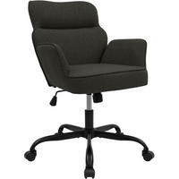 DREHSTUHL Stoff Dunkelgrau - Dunkelgrau/Schwarz, Textil (62/86/68cm) - CLP