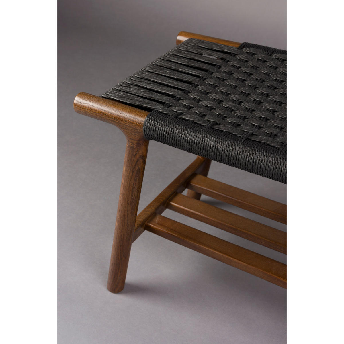 HOCKER Kintaro Walnuss - Beige/Braun, Holz (60/43/35cm) - Dutchbone