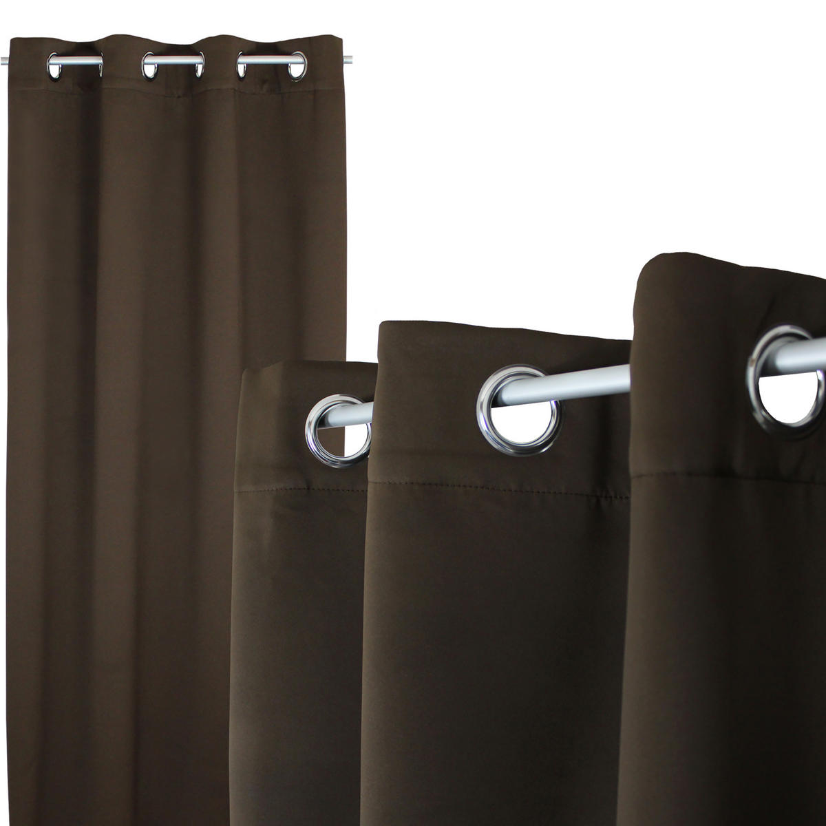 VERDUNKELUNGSVORHANG Ösen 140/245 cm Braun - Braun, Textil (140/245cm) - TiborTex