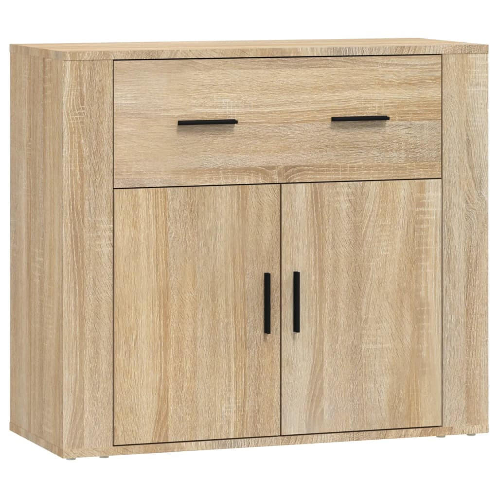 SIDEBOARD Sonoma-Eiche 80x33x70 cm Holzwerkstoff - Beige, Holzwerkstoff (80/70/33cm) - furnicato