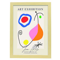 POSTER Joan Miro Kunst – Ausstellung A3 Rahmen Aus Hellem Holz - Beige, Papier (29.7/5/42cm) - Nacnic