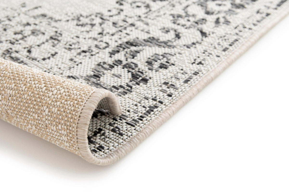 INDOOR-OUTDOOR-TEPPICH im schicken Boho-Stil grau - Grau, Textil (120/170cm) - AFK Living