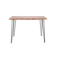BARTISCH ERGEA Holz Akazie - Schwarz/Braun, Holz/Metall (70/92/130cm) - KAWOLA