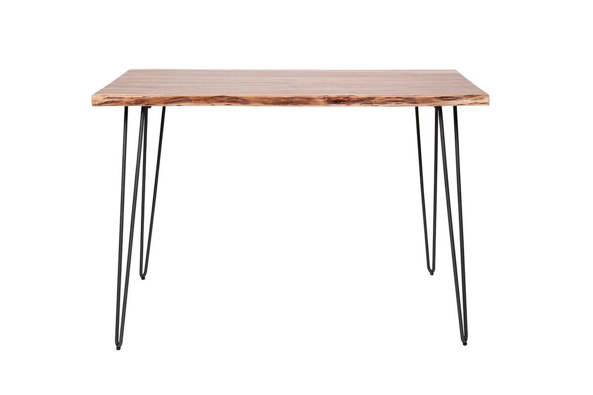 BARTISCH ERGEA Holz Akazie - Schwarz/Braun, Holz/Metall (70/92/130cm) - KAWOLA