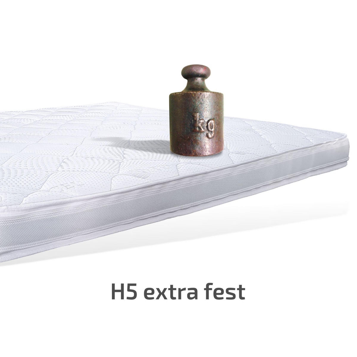 KALTSCHAUMTOPPER Tokio 160x200 12cm Hoch H5 - Weiß, Textil (160/200cm) - Matratzen Perfekt