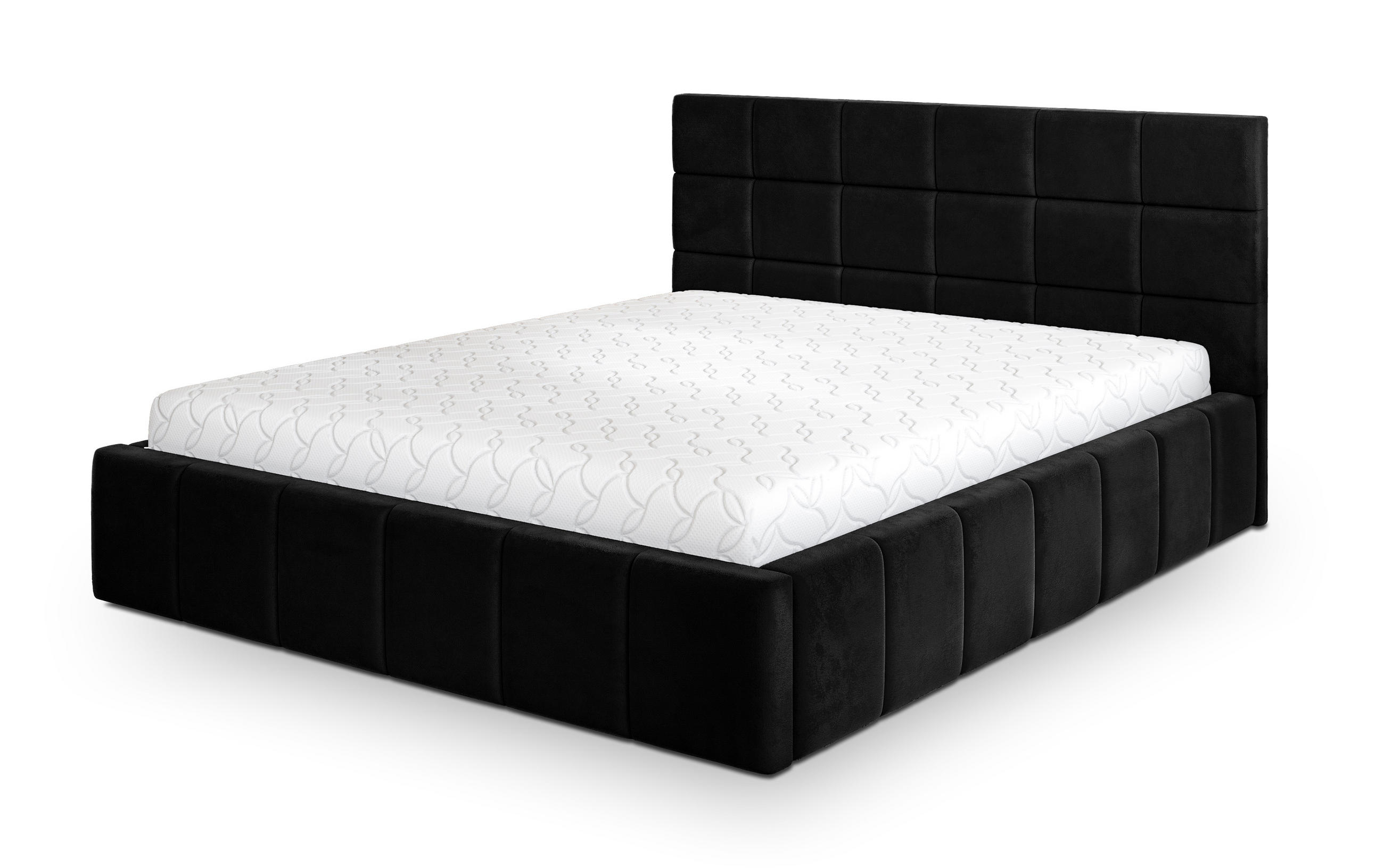 POLSTERBETT VERTO 160x200 cm mit Bettkästen - Schwarz - Schwarz, Holz (160/200cm) - MASSENO