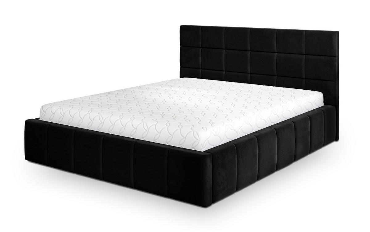 POLSTERBETT VERTO 180x200 cm mit Bettkästen - Schwarz - Schwarz, Holz (180/200cm) - MASSENO
