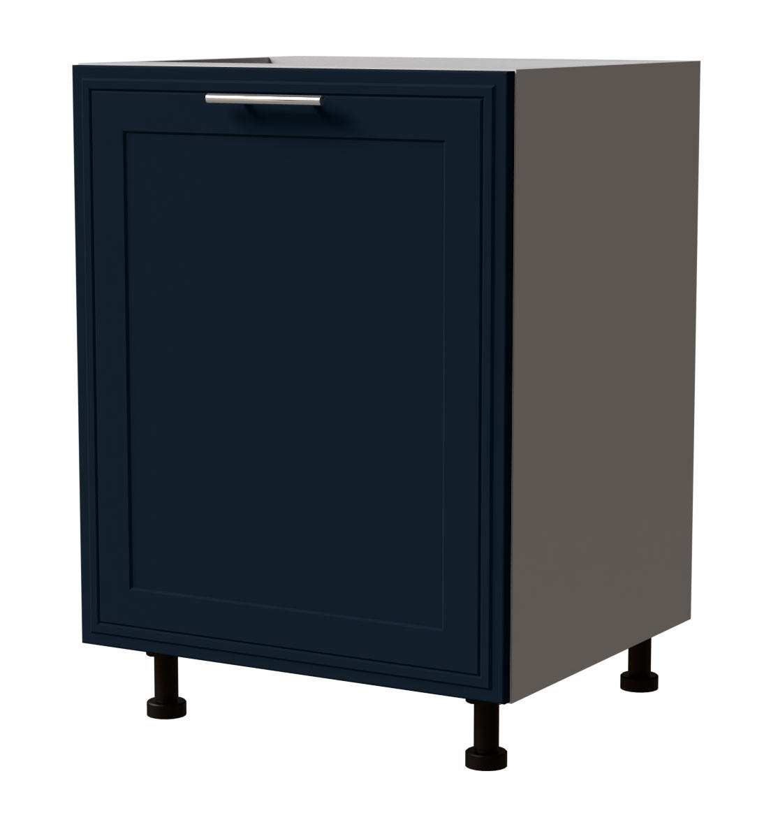 UNTERSCHRANK Salo D1D/60 Grau / Indigo Matt 60 / 50 / 82cm - Dunkelblau/Grau, Holz/Holzwerkstoff (60/82/50cm) - Feldmann-Wohnen