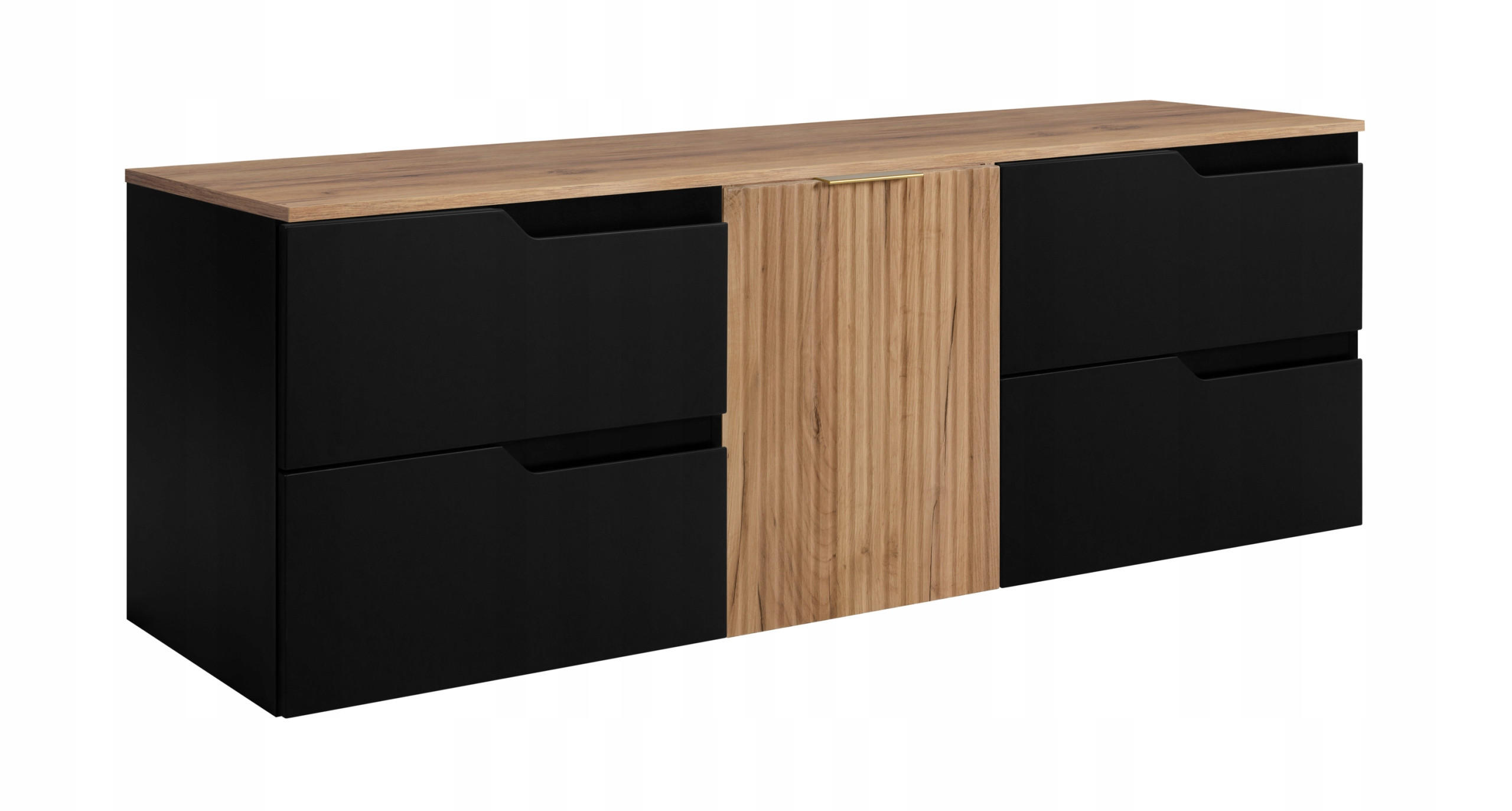 Rodan Waschbeckunterschrank Schwarz 160x57x46 cm