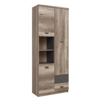 BÜCHERREGAL Abel Holz und Grau - Grau, Holzwerkstoff (80/205/40cm) - Petits-meubles