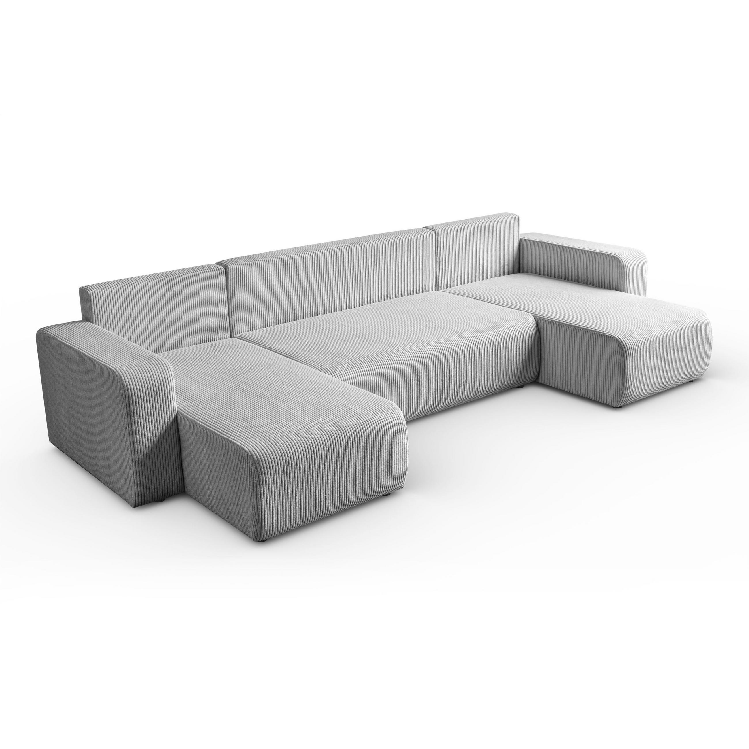 Lookway Ecksofa Hellgrau 317x83x143 cm