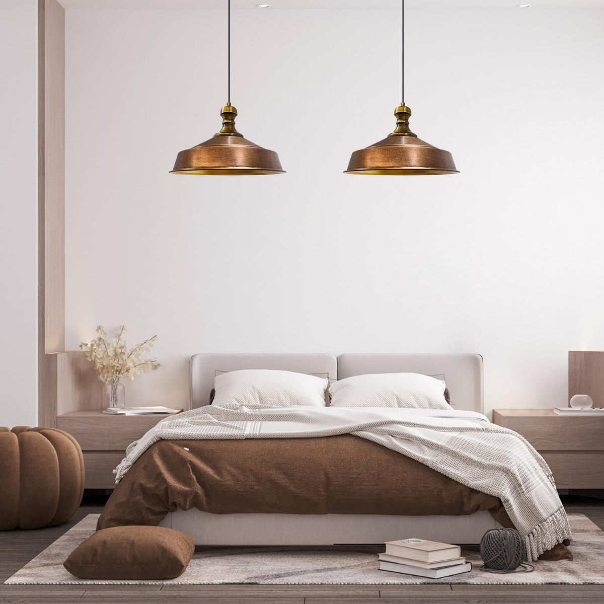 PENDELLEUCHTE Asletl 2 Flammig 40/36 cm - Goldfarben/Kupferfarben, Metall (40/36cm) - Bamyum