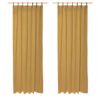 SCHLAUFENSCHAL Evi 2er Set senf - Currygelb, Textil (135/245/245cm) - Magma Heimtexx