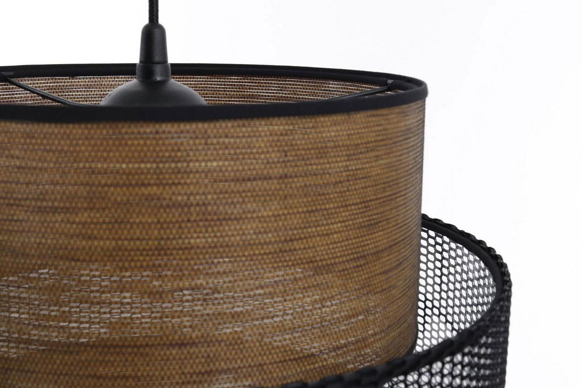 HÄNGELEUCHTE Schwarz 40/35 cm - Braun, Kunststoff (40/1/35cm) - ONZENO