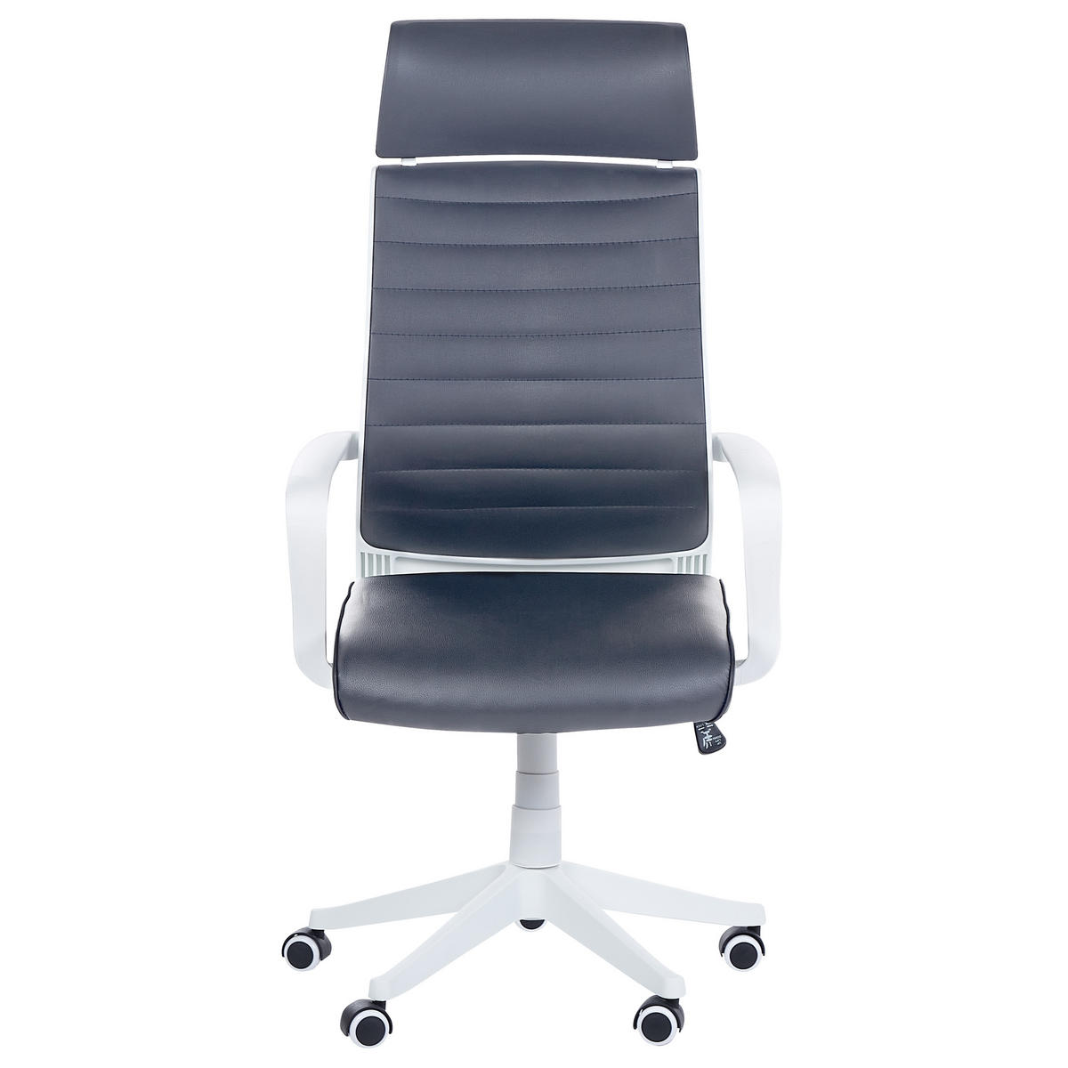 BÜROSTUHL Kunstleder Grau Leader - Grau, Kunststoff/Textil (63/114/63cm) - Beliani