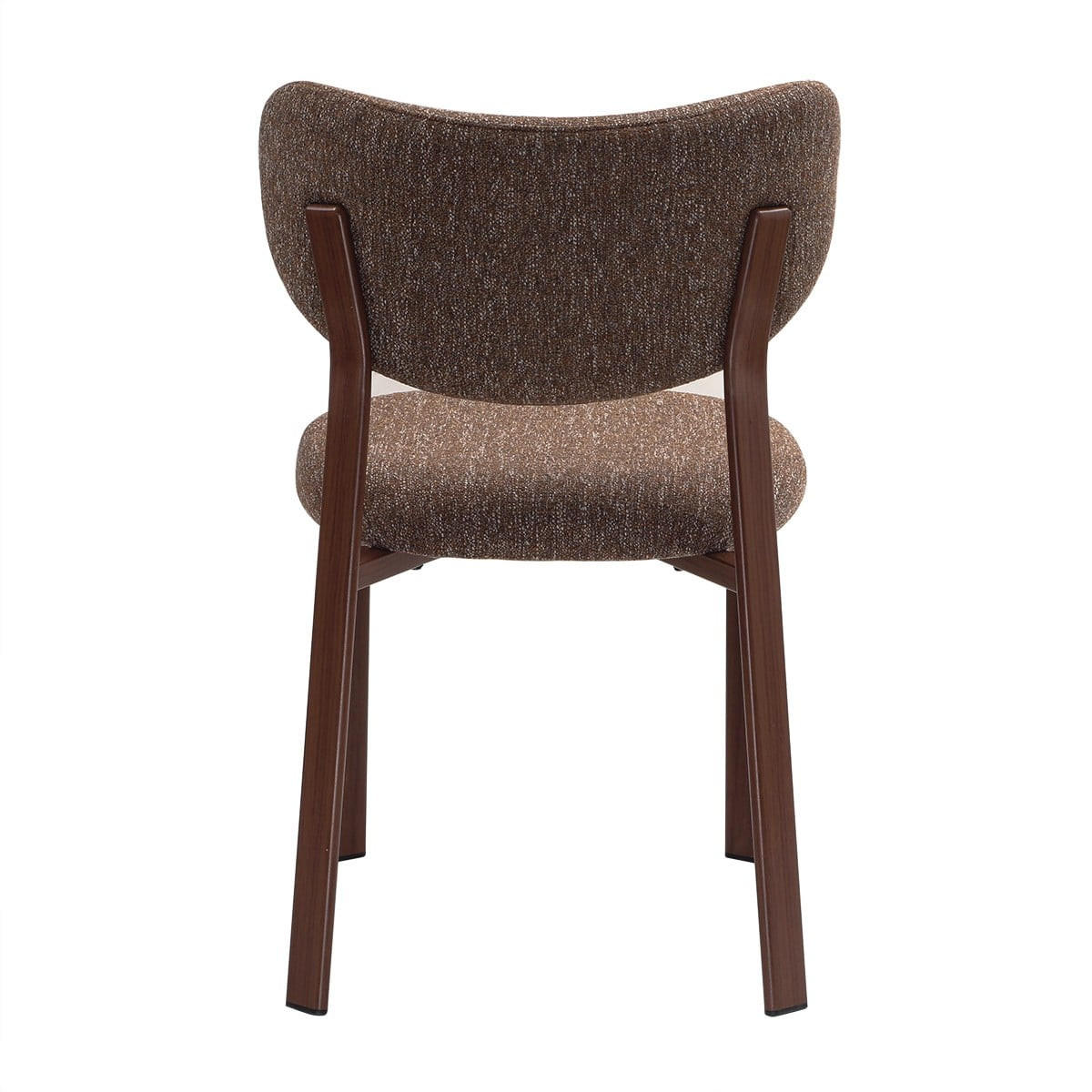 STÜHLE 2er-Set brauner Stoff und Beine in Nussbaumdekor 53/52/77 cm - Braun, Textil (52/77/59cm) - Calicosy