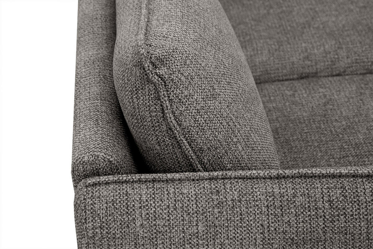 ECKSOFA HOSTEN 4-Sitzer, braun - Schwarz/Braun, Holzwerkstoff/Textil (269/158cm) - Courtois Laville