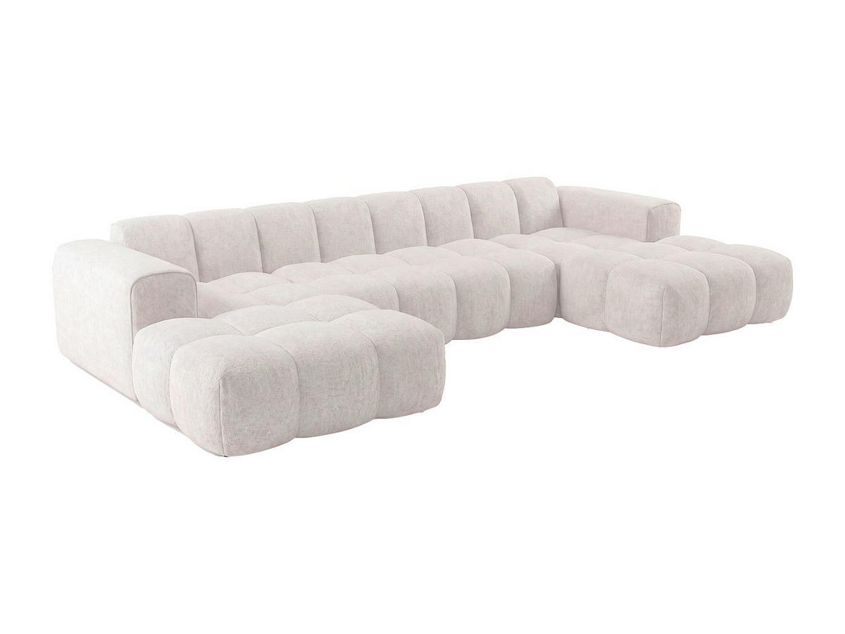 SOFA - 5 Personen - stoff - beige Caleso - Beige, Textil (363/69.5/163cm) - Vente-Unique