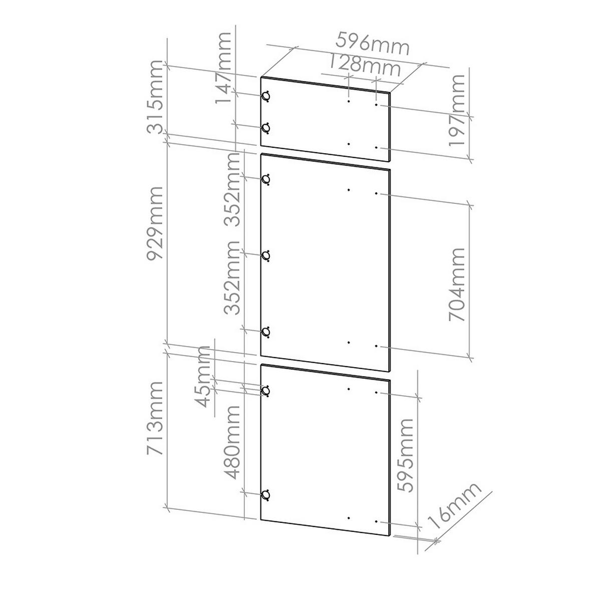 KUCHYŇSKÁ DVÍŘKA R-Line Černý beton - černá, kompozitní dřevo (59.6/196/1.6cm) - Vicco