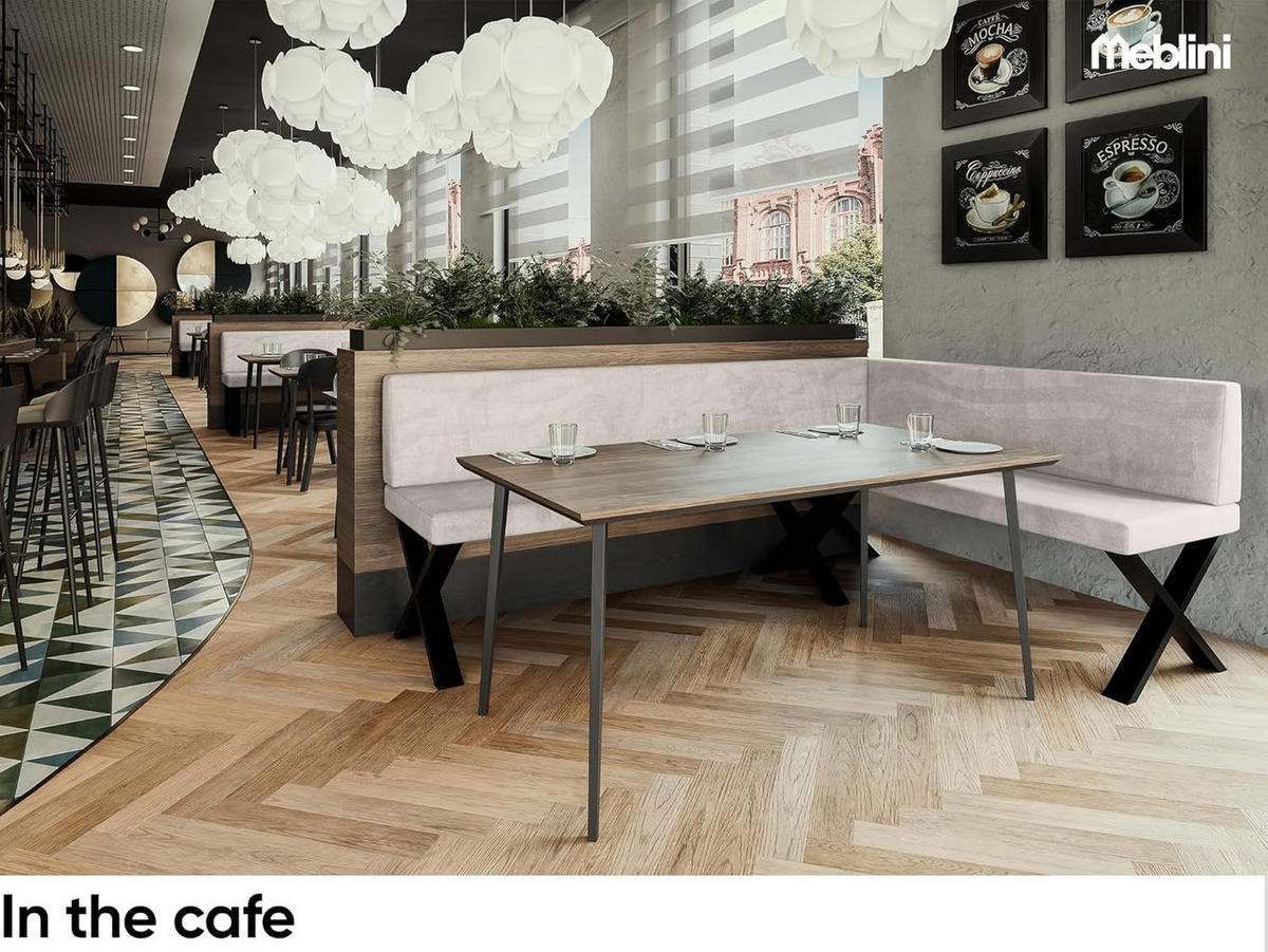 ECKBANK TONI_X - Beige, Textil (142/196cm) - Meblini