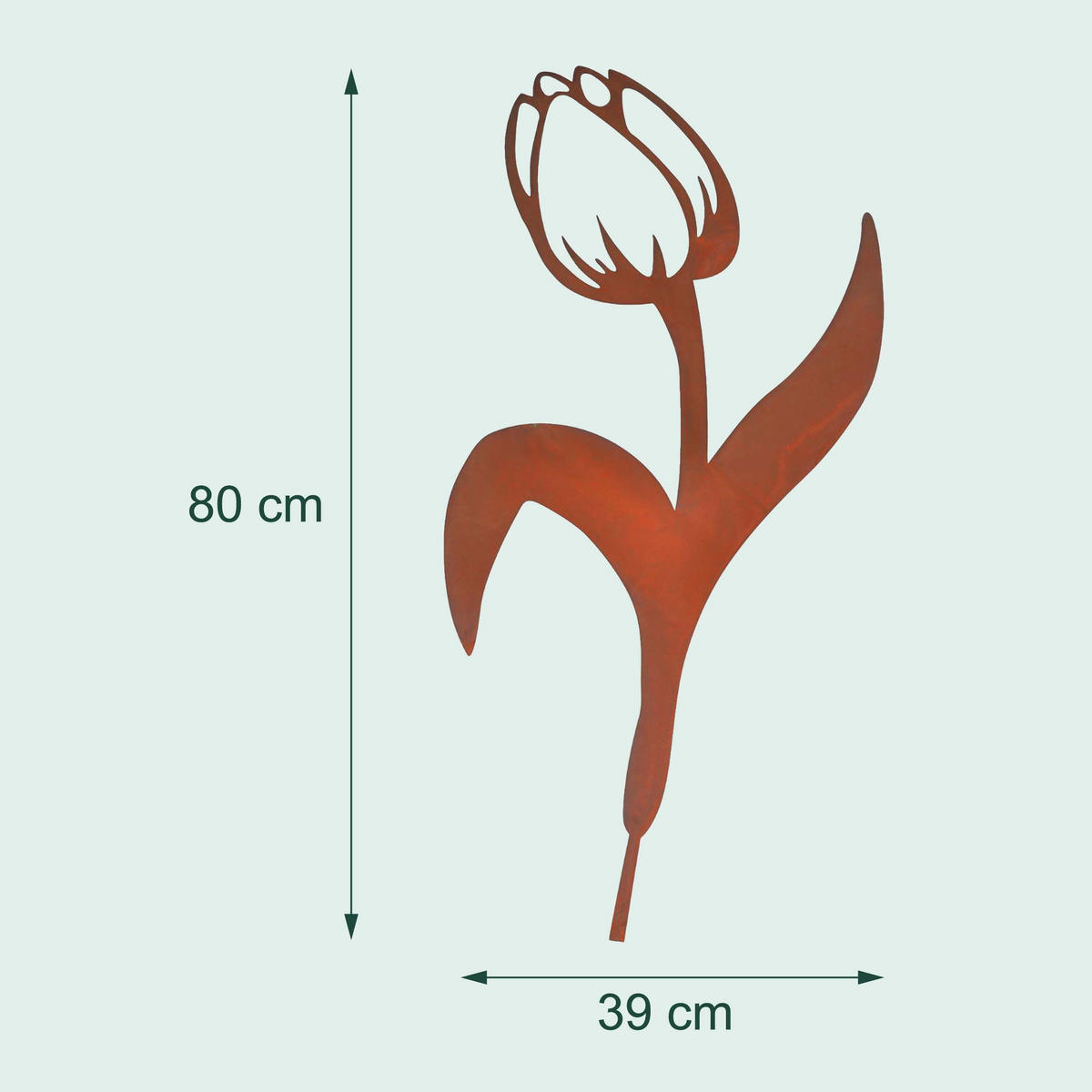 2XZÁHRADNÝ zápich - hnedá, kov (0.2cm) - Relaxdays