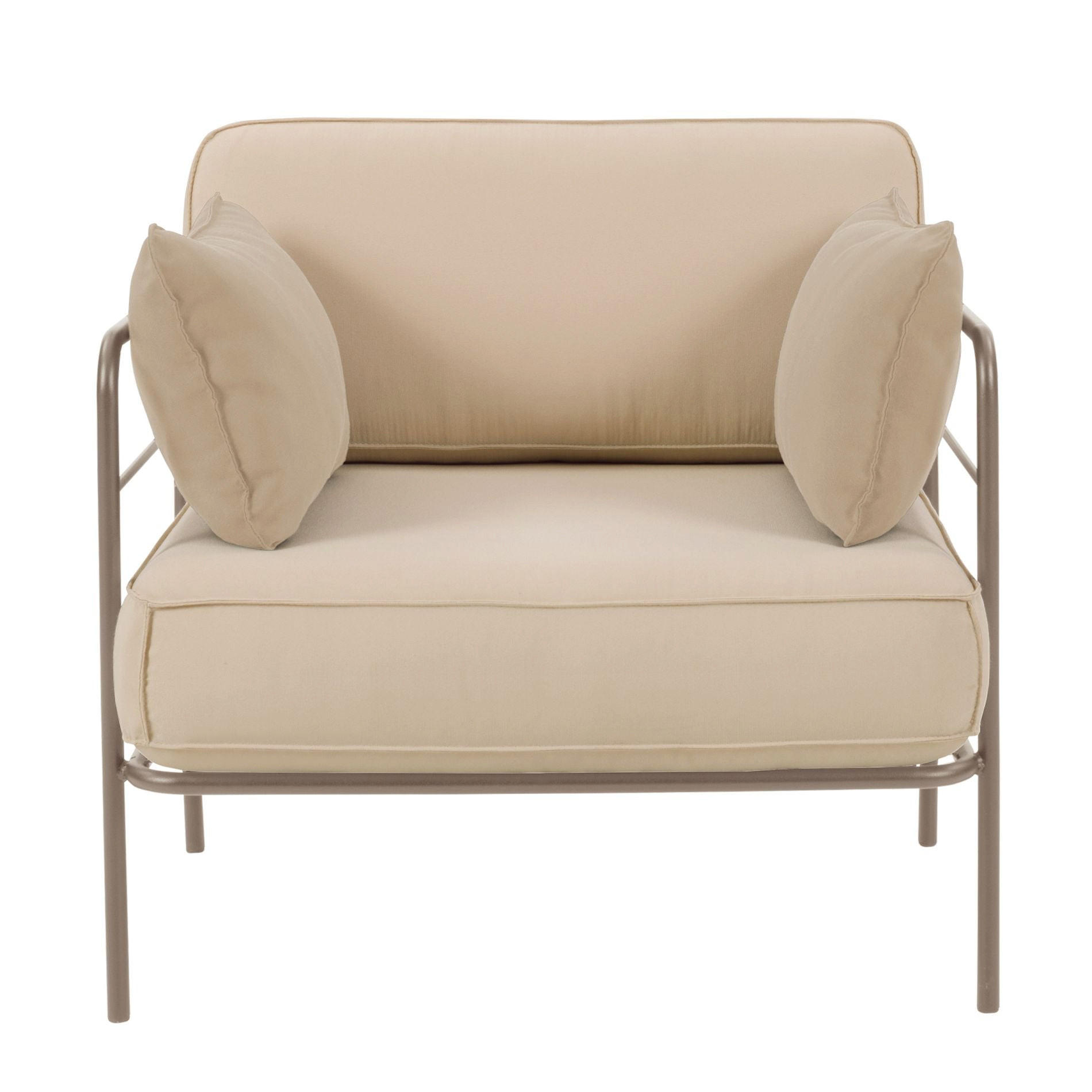 GARTENSTUHL Preggel Beige mit wasserabweisendem Stoff - Beige, Textil (80/80/79cm) - Selsey