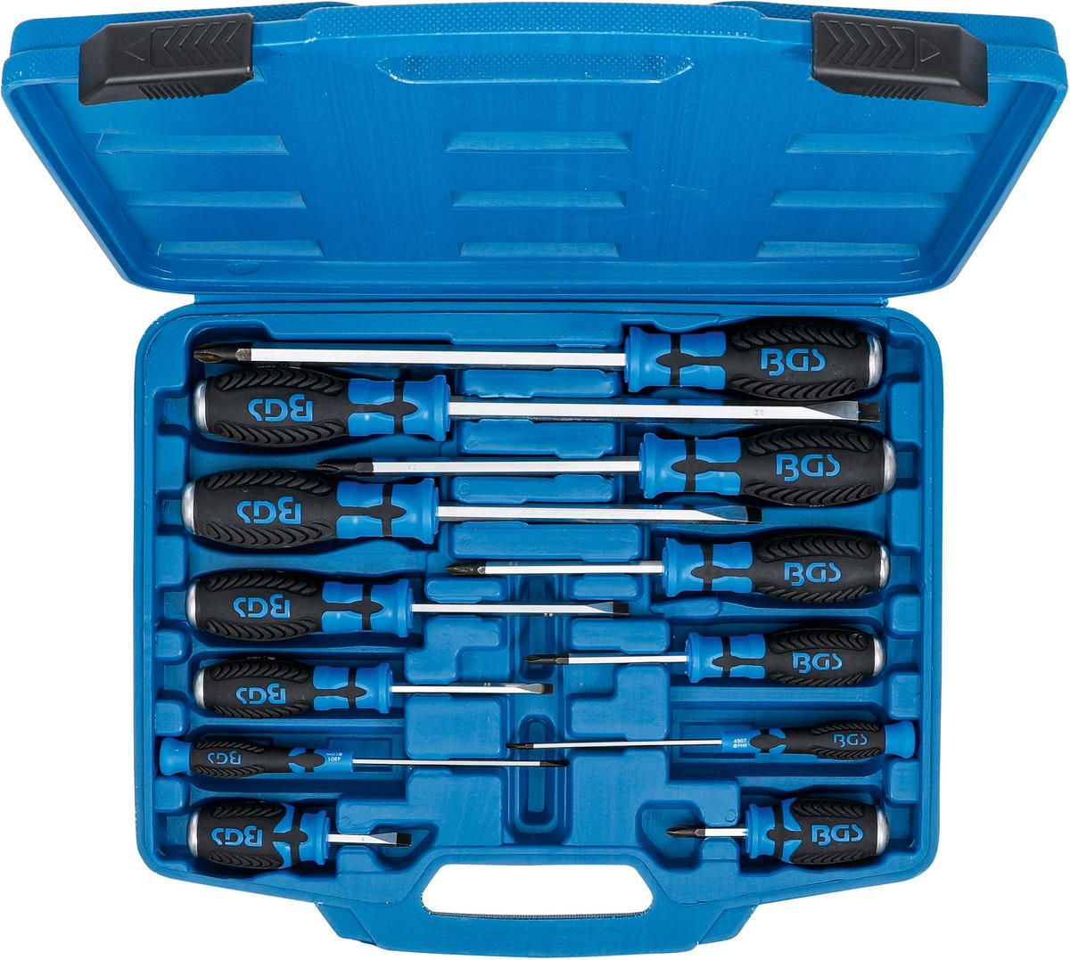 SCHRAUBENDREHER-SATZ | MIT 6,3 MM (1/4") INNENVIERKANT | 12-TLG. - Multicolor, Kunststoff/Metall (1/1cm) - BGS technic