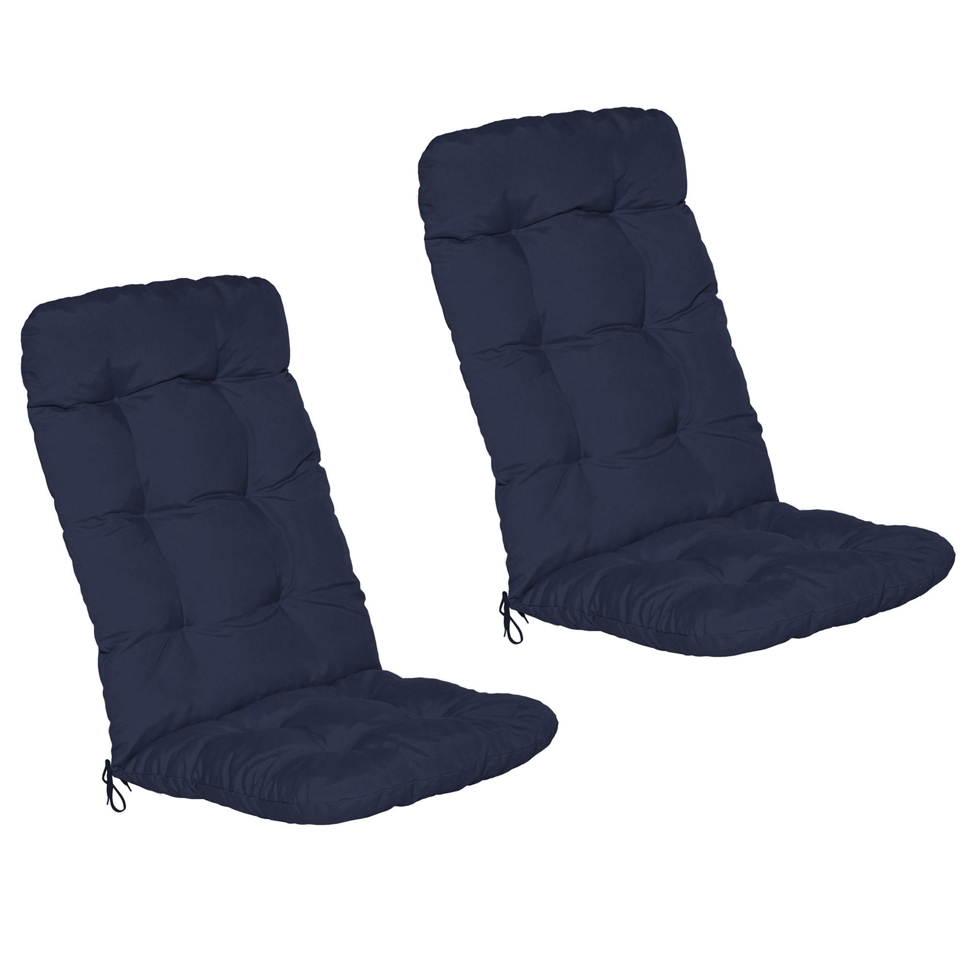 HOCHLEHNERAUFLAGE Flair HL 120/50/8cm Dunkelblau (6tlg) - Dunkelblau, Textil (50/8/120cm) - Beautissu 