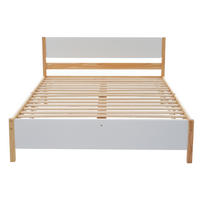 KINDERBETT 90x200 cm, mit Schutzgitter & Lattenrost, Massivholz, weiß - Weiß, Holz (140/200cm)