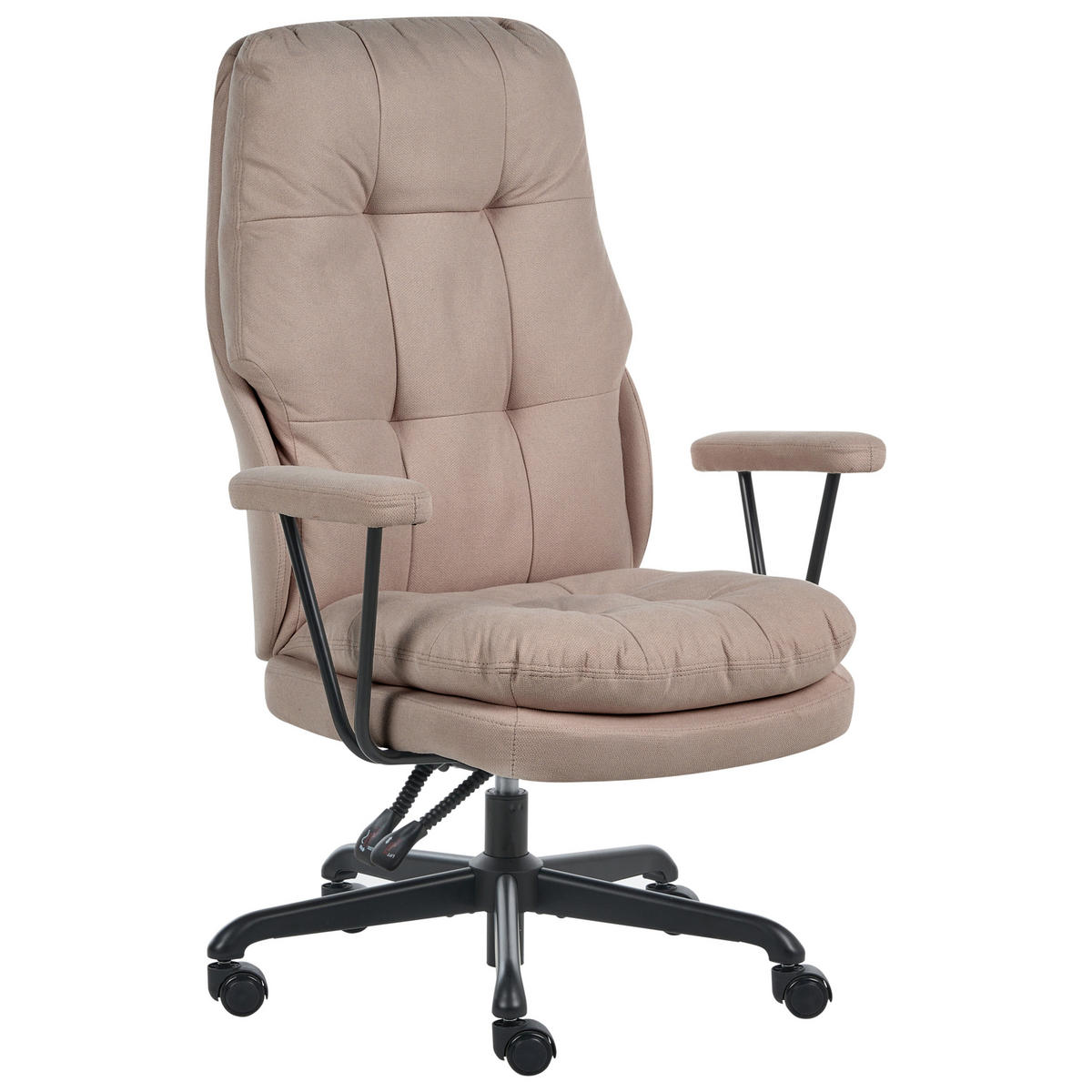 BÜROSTUHL Stoff Braun Melocush - Braun, Textil (75/106/66cm) - Beliani