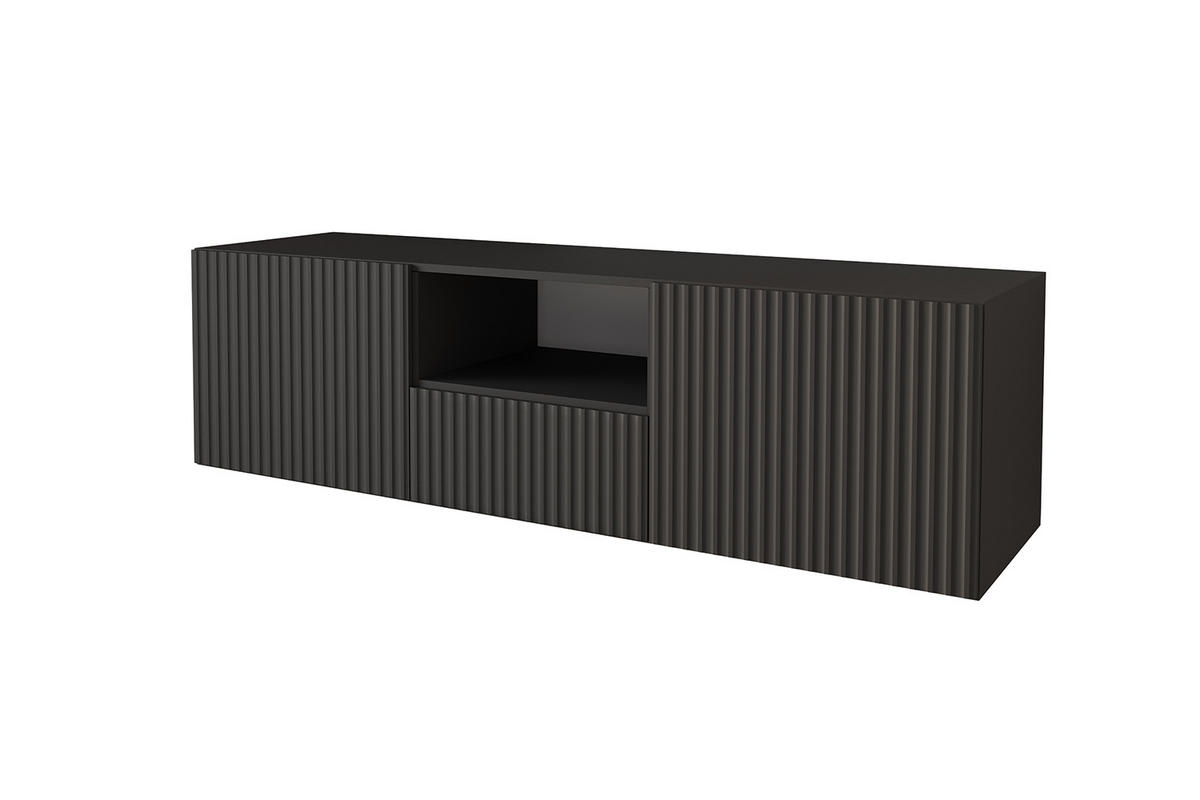 LOWBOARD NOA-2-W 140x40x41 cm - Schwarz - Schwarz, Holzwerkstoff (140/40/41cm) - ALTDECOR