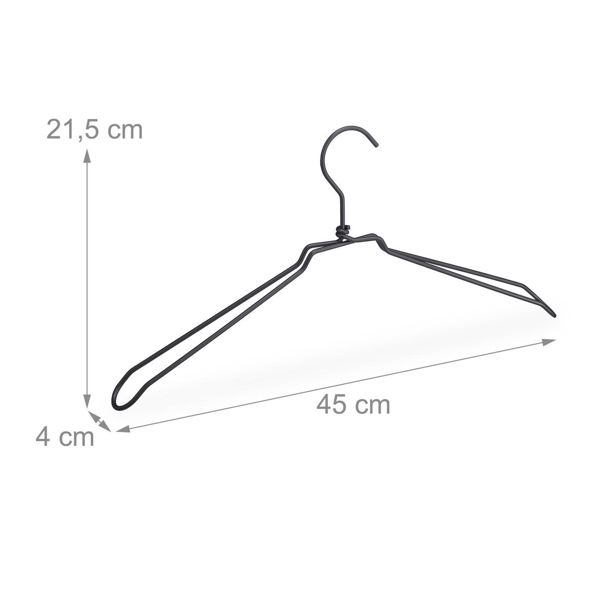 12XVEŠIAKY - čierna, kov (45/21.5/4cm) - Relaxdays