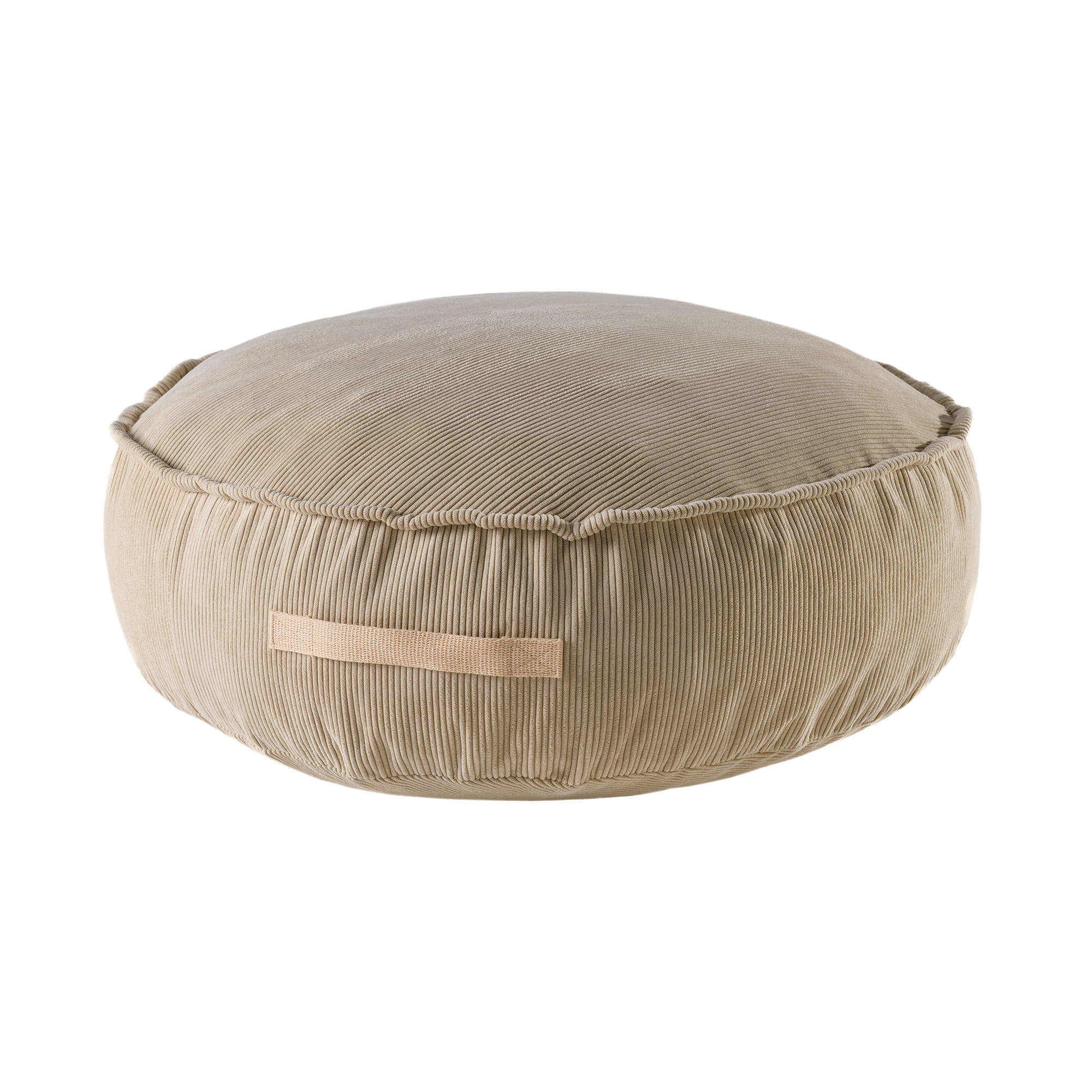 SITZPOUF für Kinder, Rund, Kord, Ziegel - Orange, Textil (65/20/65cm) - MeowBaby