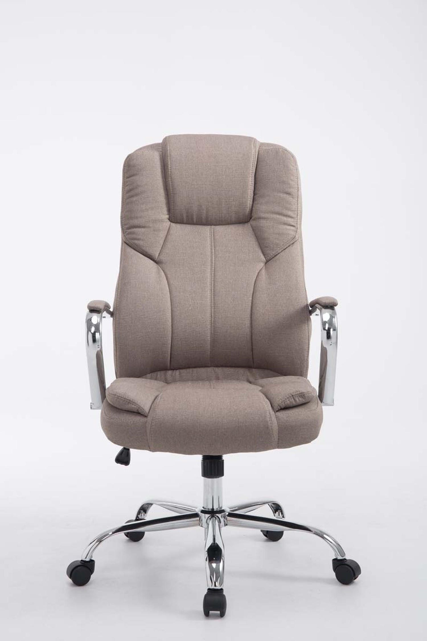 BÜROSTUHL Xavier Two, Stoffbezug Taupe - Taupe, Textil/Metall (62/125/70cm) - TPFLiving