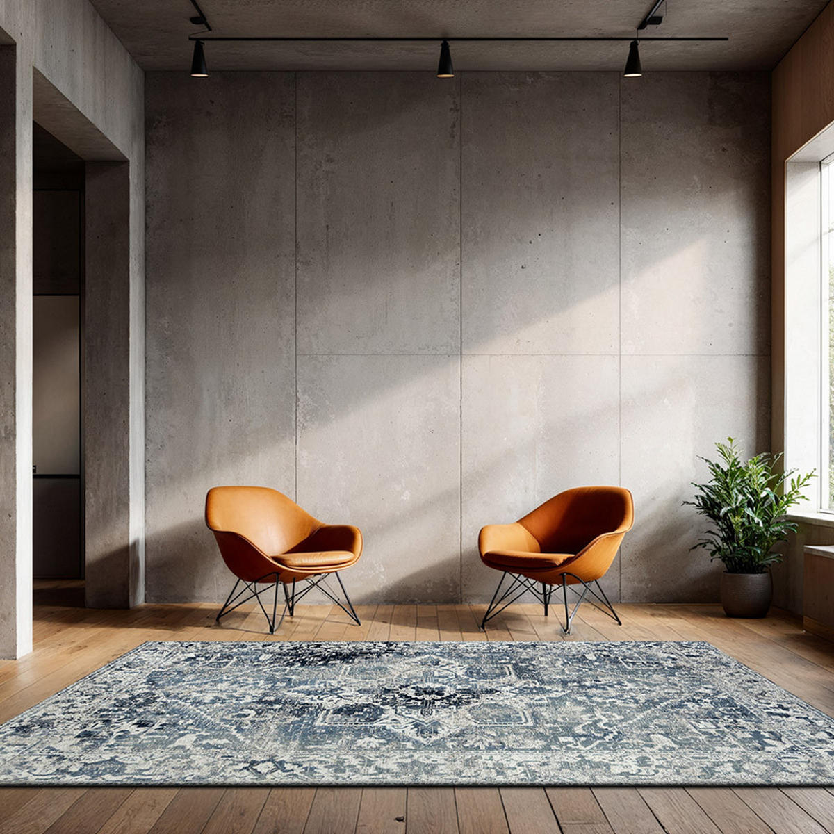 TEPPICH Atlantide Antiquarian Tabriz 240/340 cm - Blau, Kunststoff/Textil (240/340cm) - Louis De Poortere