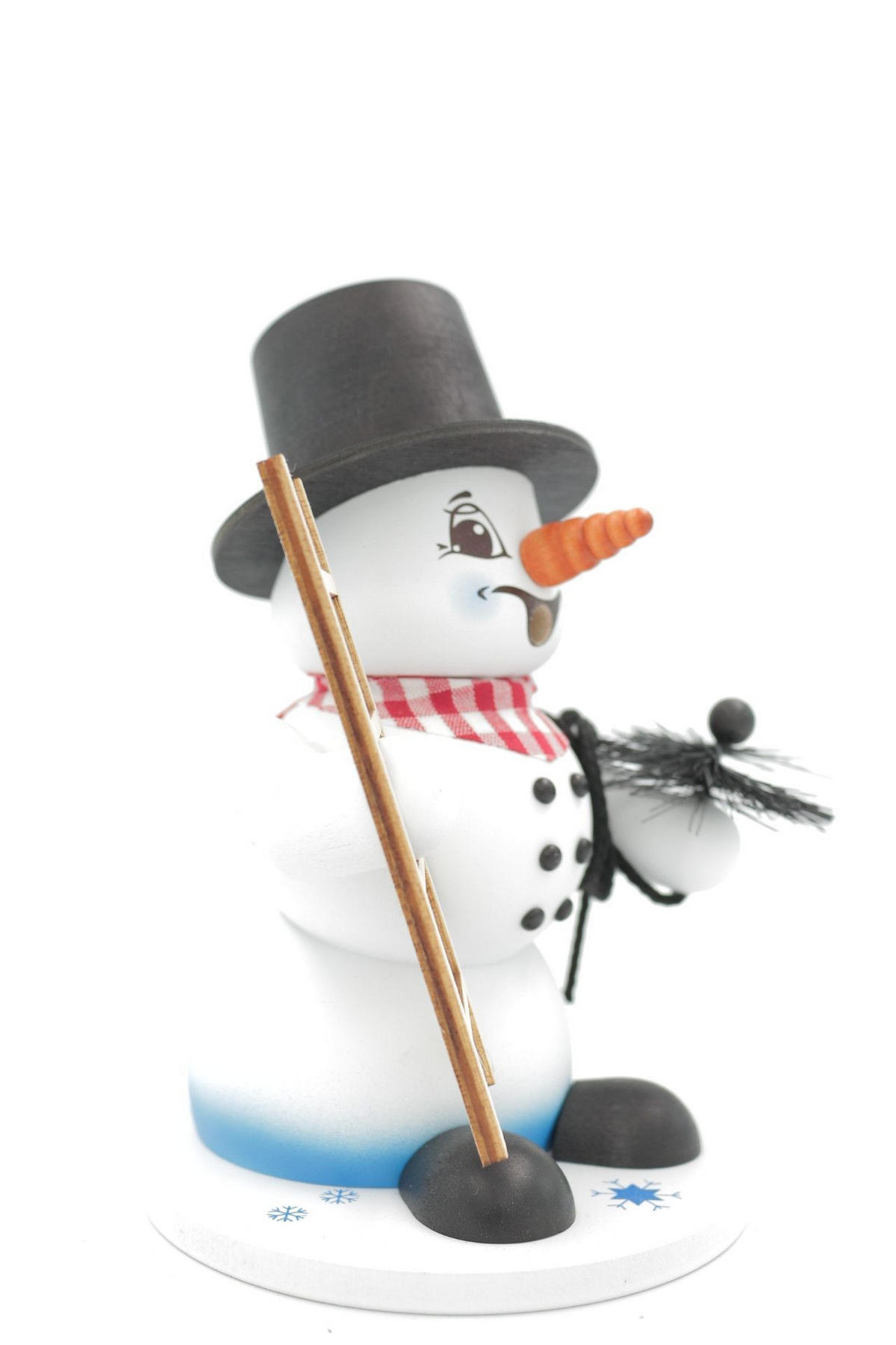 RAUCHFIGUR Schneemann Weiß Schornsteinfeger 19 cm - Multicolor, Holz (15/19/0.1cm)