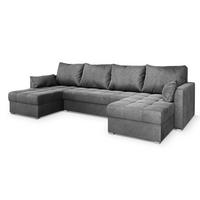 ROHOVÁ SEDAČKA NAKO šedá - šedá, dřevo/textil (285/140cm) - MASSENO