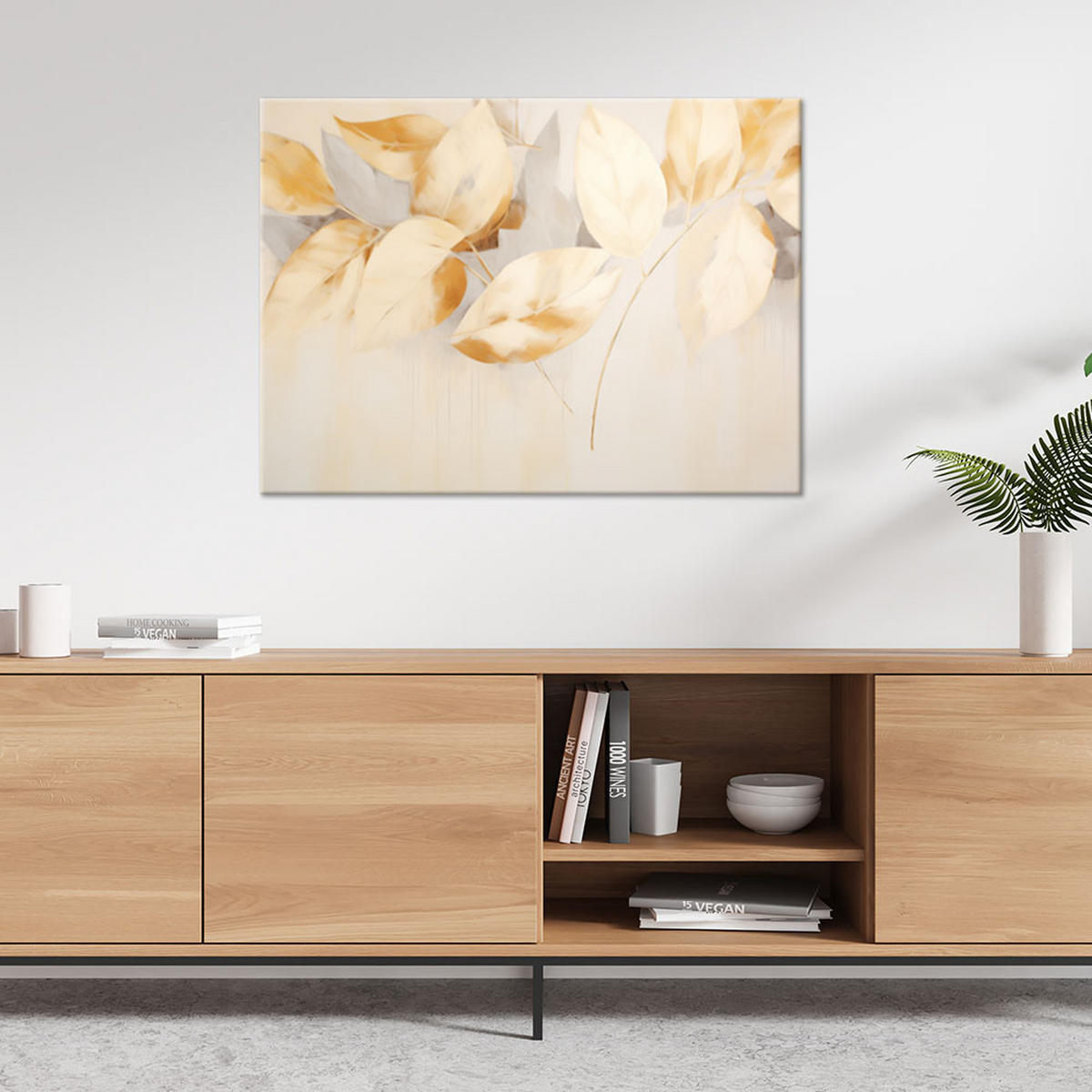 LEINWANDBILD Natur und Botanik 100x70cm - Beige, Textil (100/70cm) - Feeby