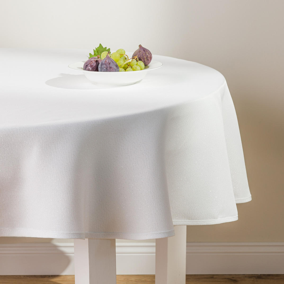 TISCHDECKE Sausa - Silberfarben, Textil (155cm) - home&you