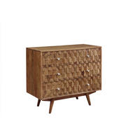 KOMMODE Akazie 88x42x75 natur lackiert MOSAYK #107 - Braun, Holz (88/75/42cm) - Massivmoebel24