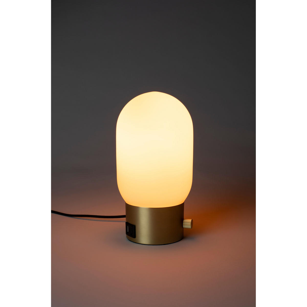 TISCHLAMPE Urban Charger Gold - Goldfarben, Glas (12.5/12.5/24.5cm) - Zuiver
