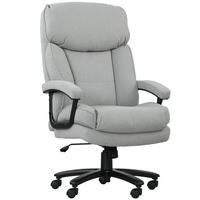 BÜROSTUHL mit Drehfunktion 68,5L x 79B x 117-125cm Hellgrau - Hellgrau, Kunststoff (68.5/125/79cm) - HOMCOM