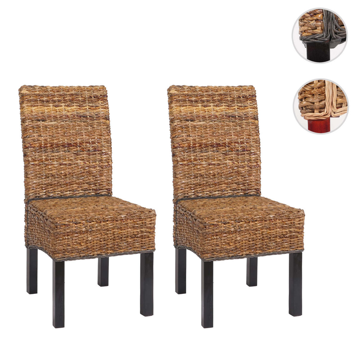 ESSZIMMERSTUHL Dunkelbraun 2er-Set - Dunkelbraun, Holz (46/96/41cm) - MCW