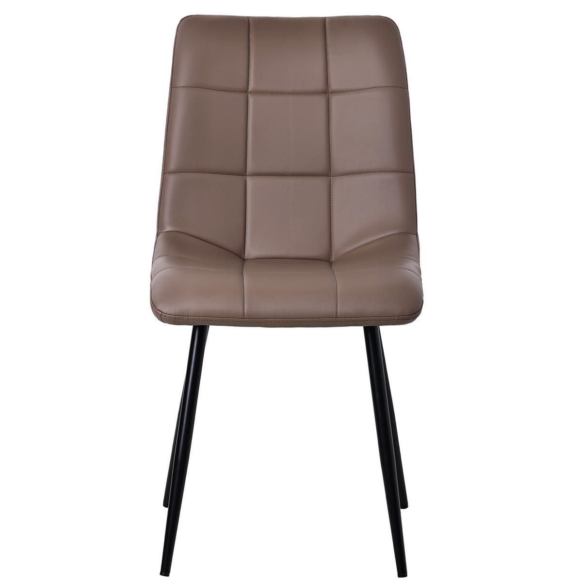 STUHL-SET 4 Stück Kunstleder-YZ6 - Dunkelbraun, Textil (48/89/61cm) - HOMAVO