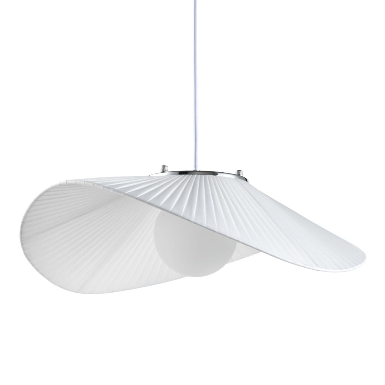 HÄNGELEUCHTE Odalia, Weiß/Silber, 15cm - Silberfarben, Glas (15/50/15cm) - KOSILUM